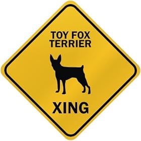 ONLY  TOY FOX TERRIER XING  CROSSING SIGN DOG from Dog Toys