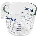 Pyrex Prepware 1-Cup Measuring Cup, Clear with Blue Measurements
