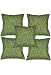 Indian Decor Cushion Cover Hand Embroidery & Mirror Work 2 Pcs Handmade Cotton Cushion Cover Set Size 16 X 16 Inches Set of 5 Pcs