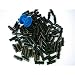 100 St�ck LEGO TECHNIC "Pin" in Schwarz. Dazu eine Kabelrolle in Blau.