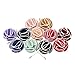 Argositment Wedding White Edge Boutonniere for Men's Suit Handmade Lapel Pin Flower (Pkg of 11 Color)