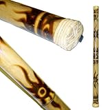 Bamboo Rain Stick with Wood Burned Designs From Indonesia, 39
