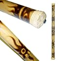 Bamboo Rainstick with Wood Burned Designs from Indonesia, 39"