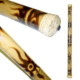 Bamboo Rainstick with Wood Burned Designs from Indonesia, 39