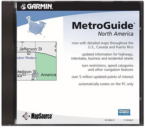 Garmin MapSource MetroGuide North America Map DVD-ROM (Windows)