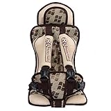 Happy baby 1歳～6歳 幼児用 学童用 自動車用簡易式チャイルドシート 取り付け簡単　子供キッズ携帯式持ち運びに便利　保護　簡易型　座席 ジュニアシート (Coffee) [並行輸入品]
