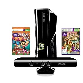 Console Xbox 360 4 Go + Kinect + Kinect adventures ! + Carnival + Carte abonnement 3 mois - gold