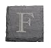 Kitchen & Housewares : JK Adams Set of Four 4-Inch Square Monogrammed Slate Coasters, F