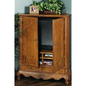 Heirloom Corner Tv Armoire, CORNER, ANTIQUE CHERRY by Home Decorators Collection