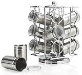 Gourmet Standard 12 Piece Stainless Steel Carousel Spice Rack - SR818