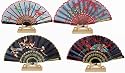 Assortment of one dozen (12) Oriental Feng Shui Hand Fan-EMBROIDERY FAN