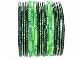 Beachcombers! Ethnic Glass Indian Wedding Bridal Bollywood Bangles Belly Dance Bracelets Set Lime