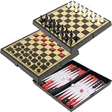 3-in-1 Magnetic Travel Game Set by Trademark Games Black