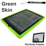 iPad Silicone Skin Brand Green fits snuggly + Includes a 4-inch eBigValue