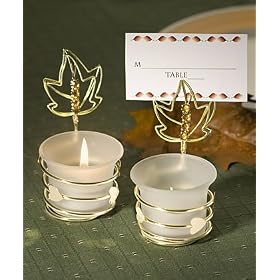 AUTUMN PLACE CARD HOLDER CANDLE FAVORS - AUTUMN-INSPIRED PLACE CARD HOLDER CANDLE FAVORS,... by 