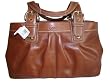 Coach Soho Walnut Brown Leather Pleated Large Business Bag 13733