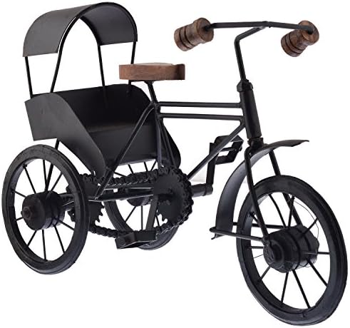 CRAFTSY MIX Black And Brown Wooden Rikshaw
