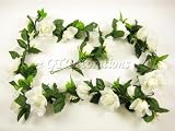 166cm Wedding Artificial Silk Flowers Rose Stephanotis Ivy Garland from GT Decorations