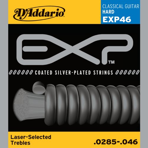 D'Addario EXP46 Coated Classical Guitar Strings, Hard Tension