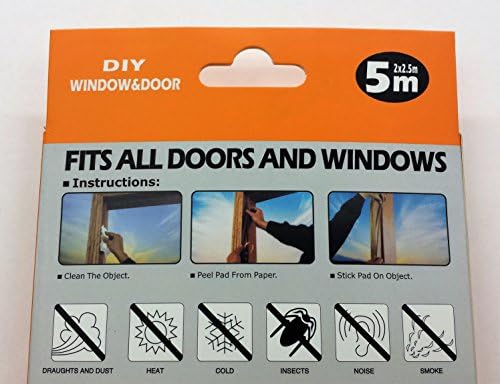 HYDERON 00719412083661A Self Adhesive Home Window Door Draught Rubber Brush Pile Excluder Seal Strip, 5M