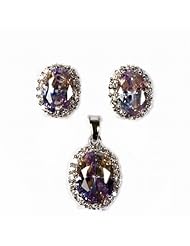 Sterling Silver Sets With Cubic Zirconia