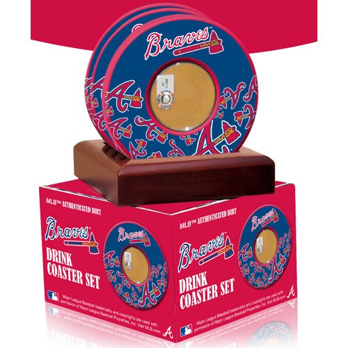 MLB Atlanta Braves Coasters With Certified Authentic Field Dirt