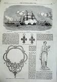1863 Victoria Albert Ship Defence Statue Hebe Necklace