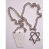 Him Bam Margera Heartagram Silver Charm Necklace Chain