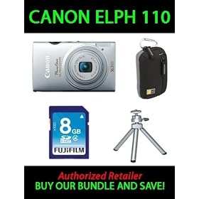 Canon PowerShot ELPH 110 HS Silver bundle