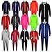 Kids Girls Boys Plain Color Fleece Hooded Onesie All In One Jumpsuit 5-13 Years