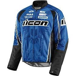 Icon Hooligan 2 Threshold Men's Textile Sports Bike Motorcycle Jacket - Blue