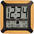 La Crosse Technology WS-8248U-OAK Digital Wall Clock with Moon Phase