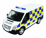 Powco Toys 1:18 Scale Friction-Powered Ford Transit British Police Plastic Model Van