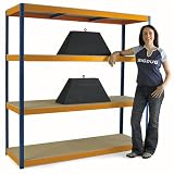 350kgs Heavy Duty Shelving With 4 Shelves 1800h X 1800w X 600mmd