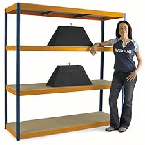 350kgs Heavy Duty Shelving with 4 Shelves 1800h x 1800w x 600mmd