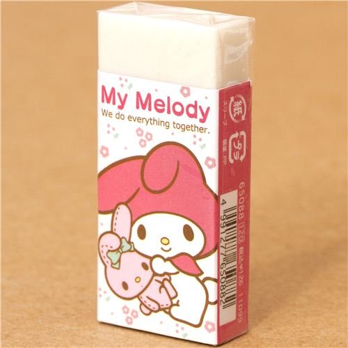 Imagen principal de Bonita goma kawaii 'My Melody' con un conejito de peluche