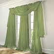Elegance Voile SAGE GREEN Sheer Curtain