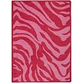 Seventeen&reg; Flirt Zebra Rug Collection - Red/Pink