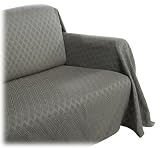 Hudson Jacquard Diamond Chair Throw Cover, Olive