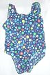 Girls 1 PC U Back Navy Flower Dots