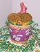 Gourmet Food : Scott's Cakes 1 lb. Brownie Chunk Cookies in a Purple Bunny Pail with Jelly Beans and Milk Chocolate Bunny