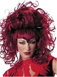 Red Devil Costume Wig with Horns
