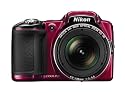 Nikon COOLPIX L830 16 MP CMOS Digital Camera with 34x Zoom NIKKOR Lens and Full 1080p HD Video (Red)