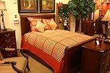 Duvet King Bed Cover Top with Intricate Mirrorwork Kasauti Handmade in Indi ....