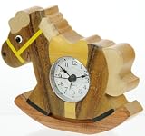 Animal Alarm Clock - Rocking Horse. 14 Designs! Traditional Handmade Wooden Gifts