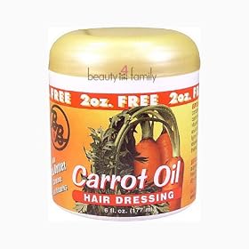 BB Carrot Oil Hair Dressing & Strengthener with Shea Butter (6 oz.)