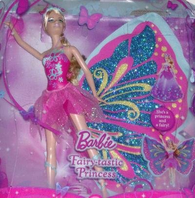 51N3JHu0z2L Pretty Fairy Princess Barbie Doll With Glitter Wings
