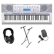 Casio CTK-4000 Premium Keyboard Pack with Power Supply, Keyboard Stand and Professional Closed Cup Stereo Headphones