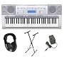 Casio CTK-4000 Premium Keyboard Pack with Power Supply, Keyboard Stand and Professional Closed Cup Stereo Headphones