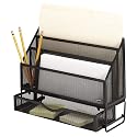 Eldon 62531 Wire mesh large sorter with drawer, black, 4w x 9-3/8d x 12-1/8h